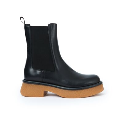 Schwarze Chelsea-Stiefel für Damen. Hergestellt in Italien. Herstellermodell FD3800