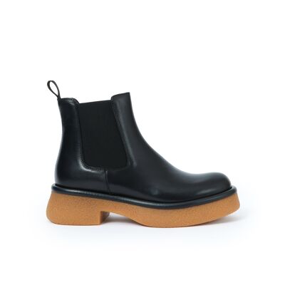 Schwarze Chelsea-Stiefel für Damen. Hergestellt in Italien. Herstellermodell FD3803