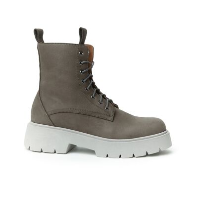 Gray lace-up ankle boots for women. Made in Italy. Manufacturer model FD3767