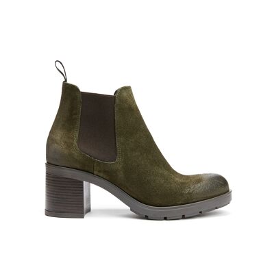 Dark green chelsea boots for women. Made in Italy. Manufacturer model FD1617
