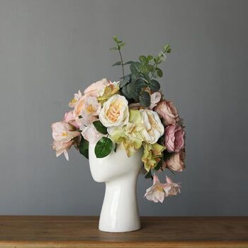 Vase - Vase à fleurs en forme de tête - Blanc - Décoration d'intérieur - Vase à fleurs - Figurine 10