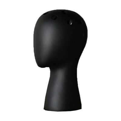 Florero - Florero en forma de cabeza - Negro - Decoración del hogar - Figurita - Maceta