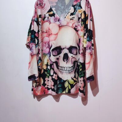 NESS ESTAMPADO CALAVERA Y FLORES