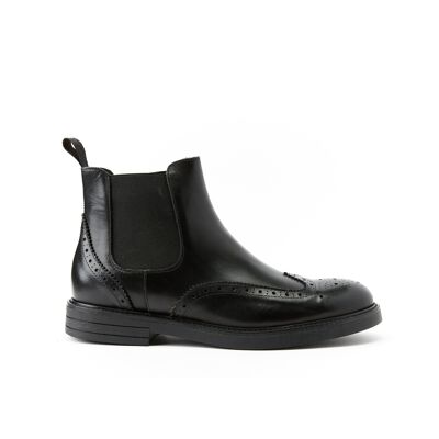 Schwarze Chelsea-Stiefel für Herren. Hergestellt in Italien. Herstellermodell FD3065