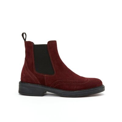 Burgundy color chelsea boots for women. Made in Italy. Manufacturer model FD3746