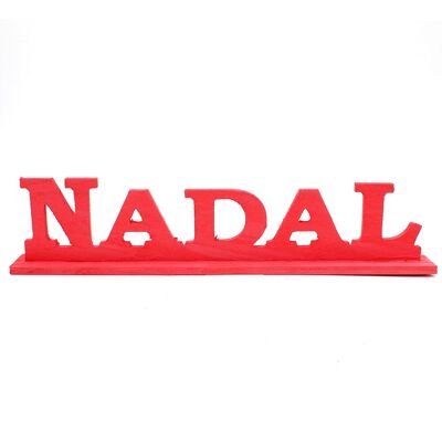 NADAL ROTES HOLZSCHILD 34CM