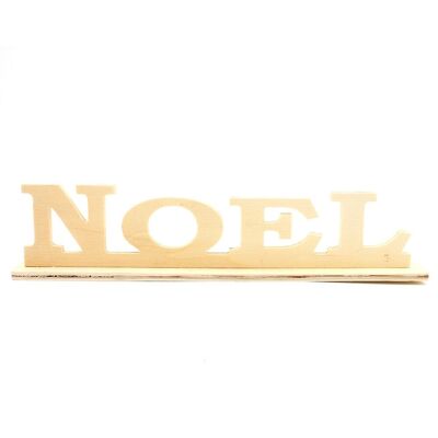 PANNEAU EN BOIS NATUREL NOEL 34CM