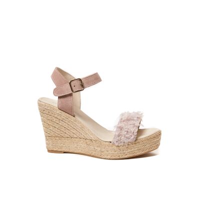 Sandali espadrillas di colore rosa da donna. Made in Spain. Modello produttore FD8637