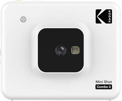 KODAK - Mini Shot Combo 3 C300W - Appareil Photo Numérique Instantané avec Impression Format 7,6 x 7,6 cm (3 x 3 '') - Bluetooth - Sublimation Thermique 4Pass - Blanc
