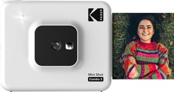 KODAK - Mini Shot Combo 3 C300W - Appareil Photo Numérique Instantané avec Impression Format 7,6 x 7,6 cm (3 x 3 '') - Bluetooth - Sublimation Thermique 4Pass - Blanc 2