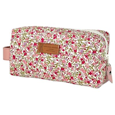 Trousse nomade S, "Adèle" rose