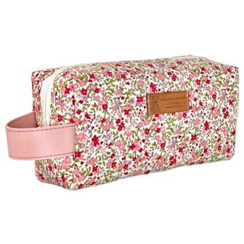 Trousse nomade S, "Adèle" rose 2