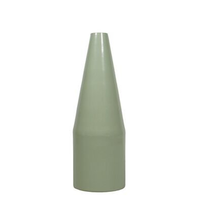 Vase aus Metall Grün - Kolony - 3 x 10 x 31,5 cm
