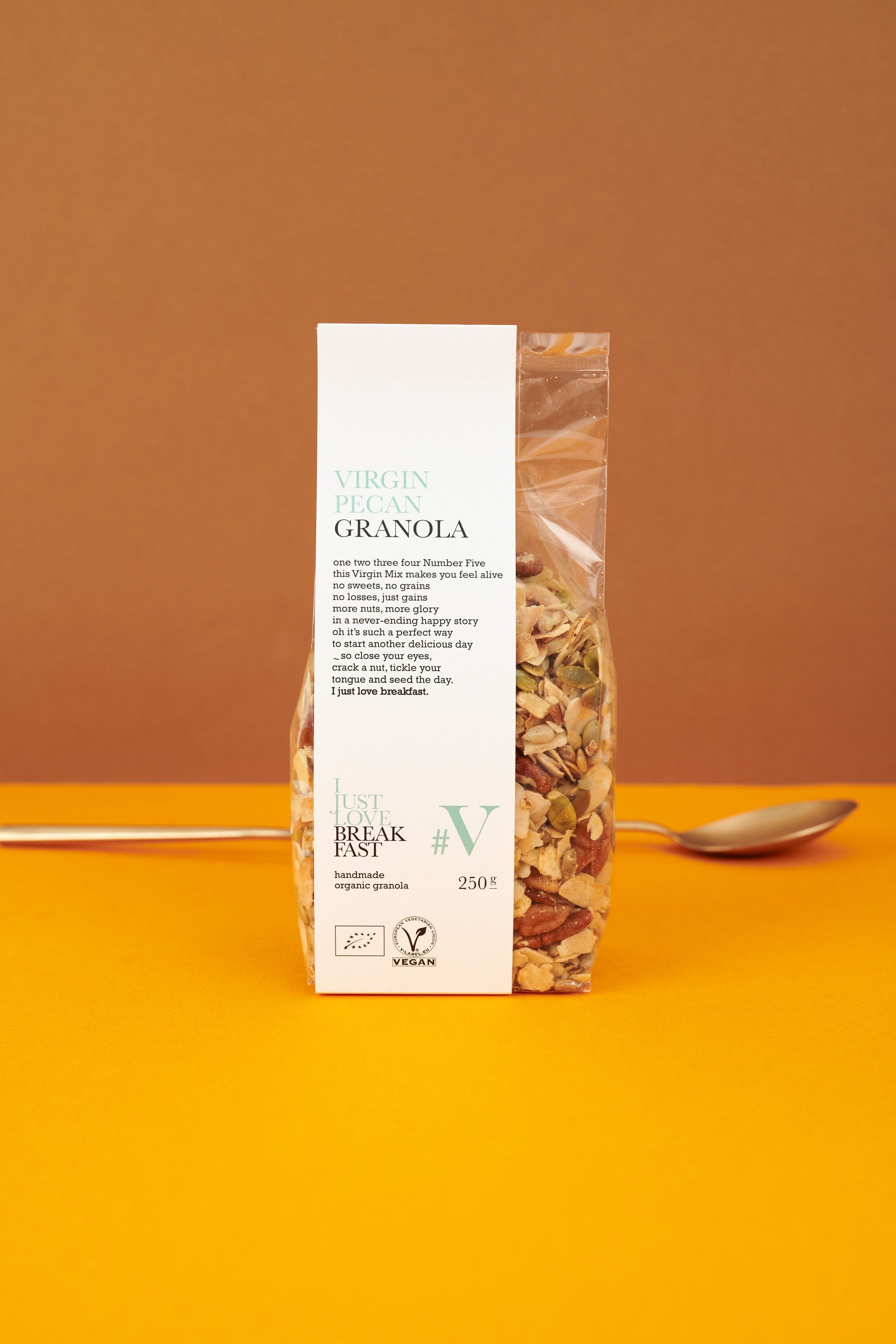 Natives Pekannuss-Granola #V – 250 g – Ich liebe Frühstück