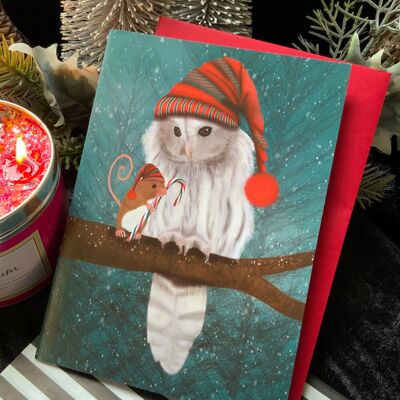 Silent Night . Christmas Holiday Seasonal Greetings Card