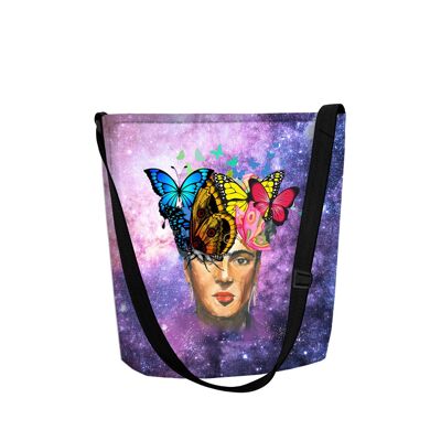 Bolso Bandolera Sapia De Fieltro Línea Funky Antracita Bertoni