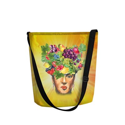 Sac Bandoulière Frutta En Feutre Ligne Funky Anthracite Bertoni