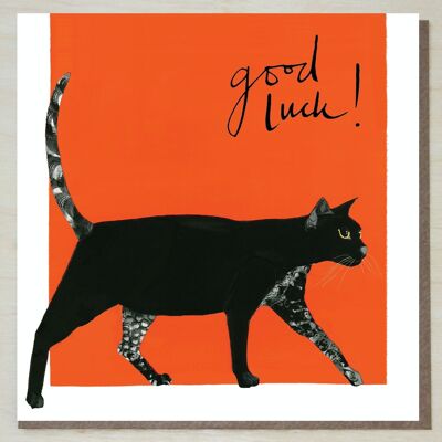 WND276 good luck card (black cat)