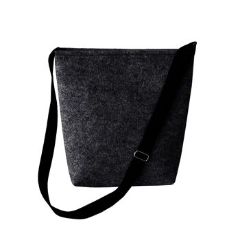 Sac Bandoulière Femina En Feutre Ligne Funky Anthracite Bertoni 3