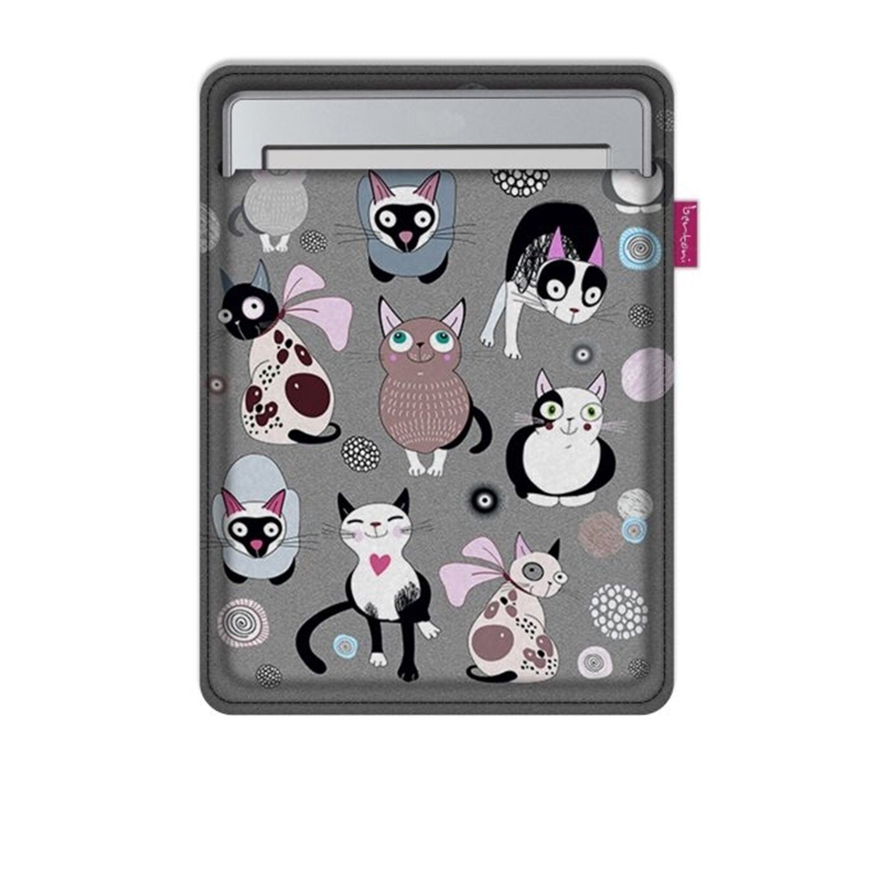 Custodia per Ebook Catnip In Feltro Grigio Bertoni