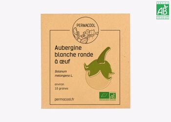Aubergine blanche ronde oeuf bio 1