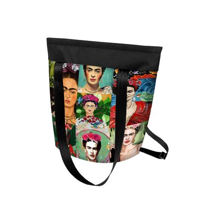 Moderne Frida-Tasche/Rucksack aus Canvas 2in1 Bertoni