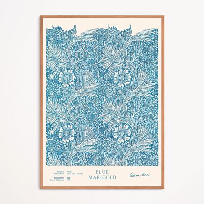Poster: Blaue Ringelblume – William Morris