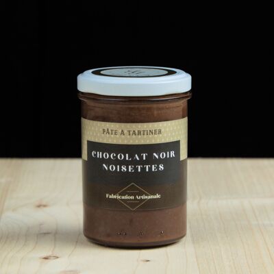 Crema de chocolate negro y avellanas (tarro de 220g)