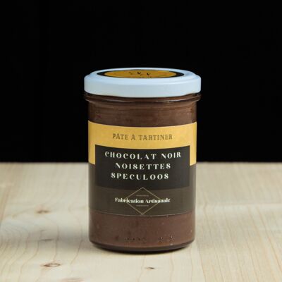 Dark chocolate, hazelnuts and speculoos spread (220g jar)