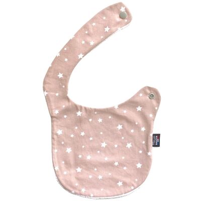 INFANT BIB - PALE PINK STARS