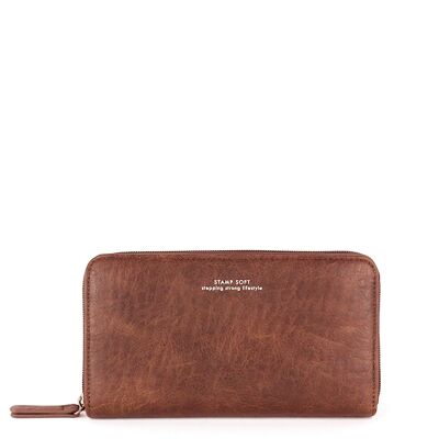 STAMP ST7416 wallet, woman, faux leather, brown