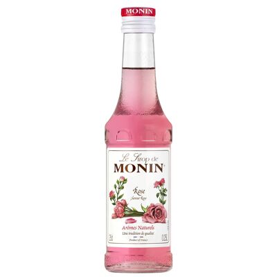 MONIN Rosensirup für prickelnde Cocktails – Natürliche Aromen – 25cl