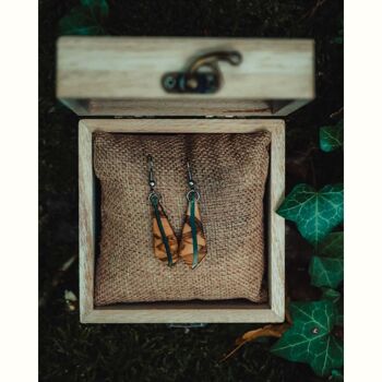 Boucles d'oreilles en bois d’olivier 2