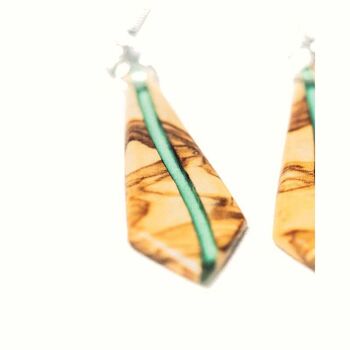 Boucles d'oreilles en bois d’olivier 5