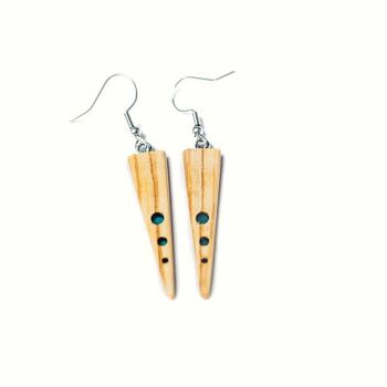 Boucles d'oreilles en bois d'olivier 3