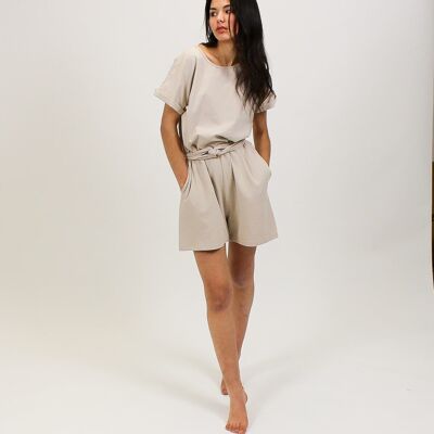 Playsuit Tee-kurz Sand