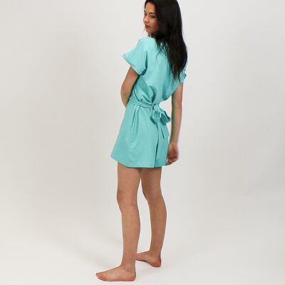 Mintgrüner T-Shirt-Short-Playsuit