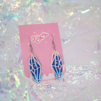 Pendientes de fragmentos de cristal