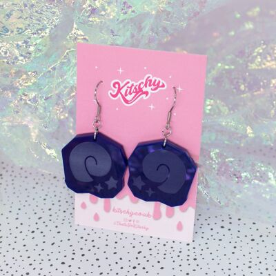 Boucles d'oreilles fossiles