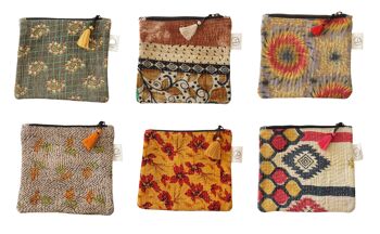 Set de 6 pochettes en kantha N°47 1