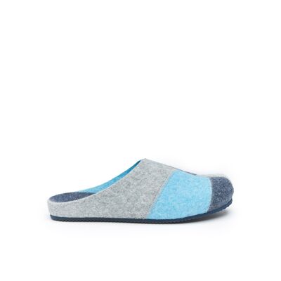 ANGEL blue felt slipper for women. Supplier code MI2013