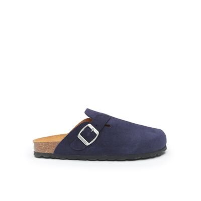 Babouche NOE en cuir bleu pour HOMME. Code fournisseur MI1047