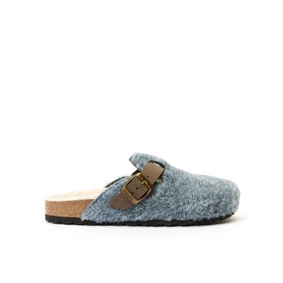 NOE slipper in blue fabric and felt by UNISEX. Supplier code MI1172
