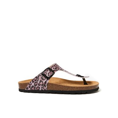BLANCA Flip-Flop-Sandale aus rosa Öko-Leder für Damen. Lieferantencode MD2087