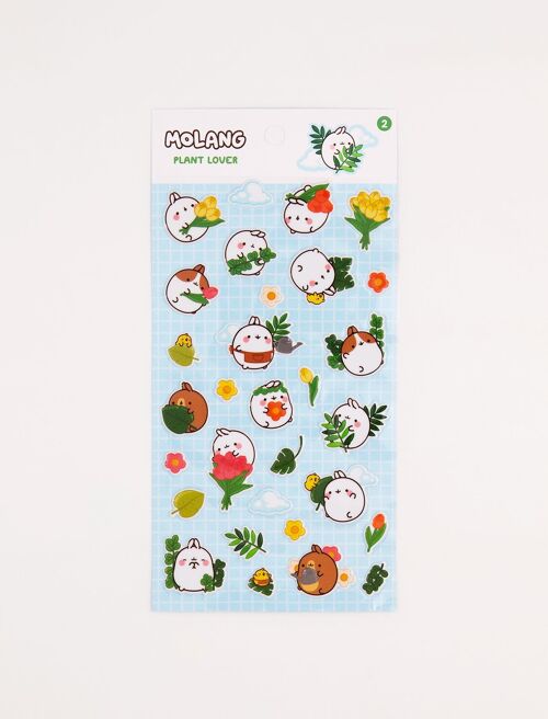 Planche stickers 3D Molang PLANT LOVER