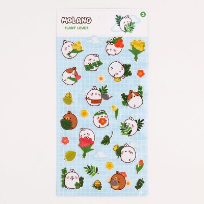 Planche stickers 3D Molang PLANT LOVER