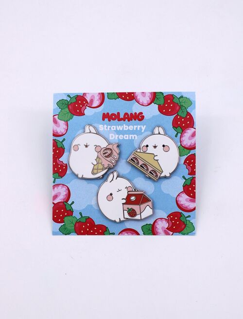 Pack de Pin's Molang - Strawberry Dream