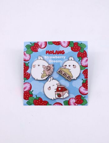 Pack de Pin's Molang - Strawberry Dream 1