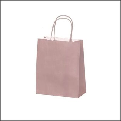 Bolsa de papel - mini rosa viejo - 100 piezas - 22x18x8cm