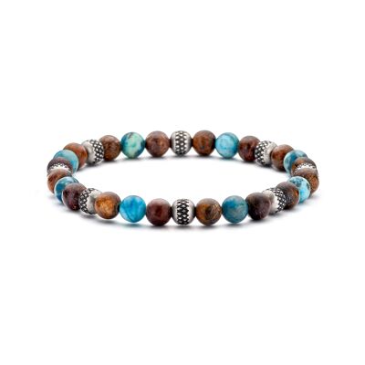 Multicolored Natural Stones Beads Bracelet